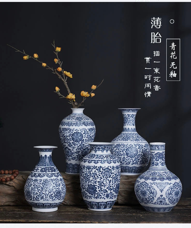 Jingdezhen Modern Blue & White Porcelain Vase