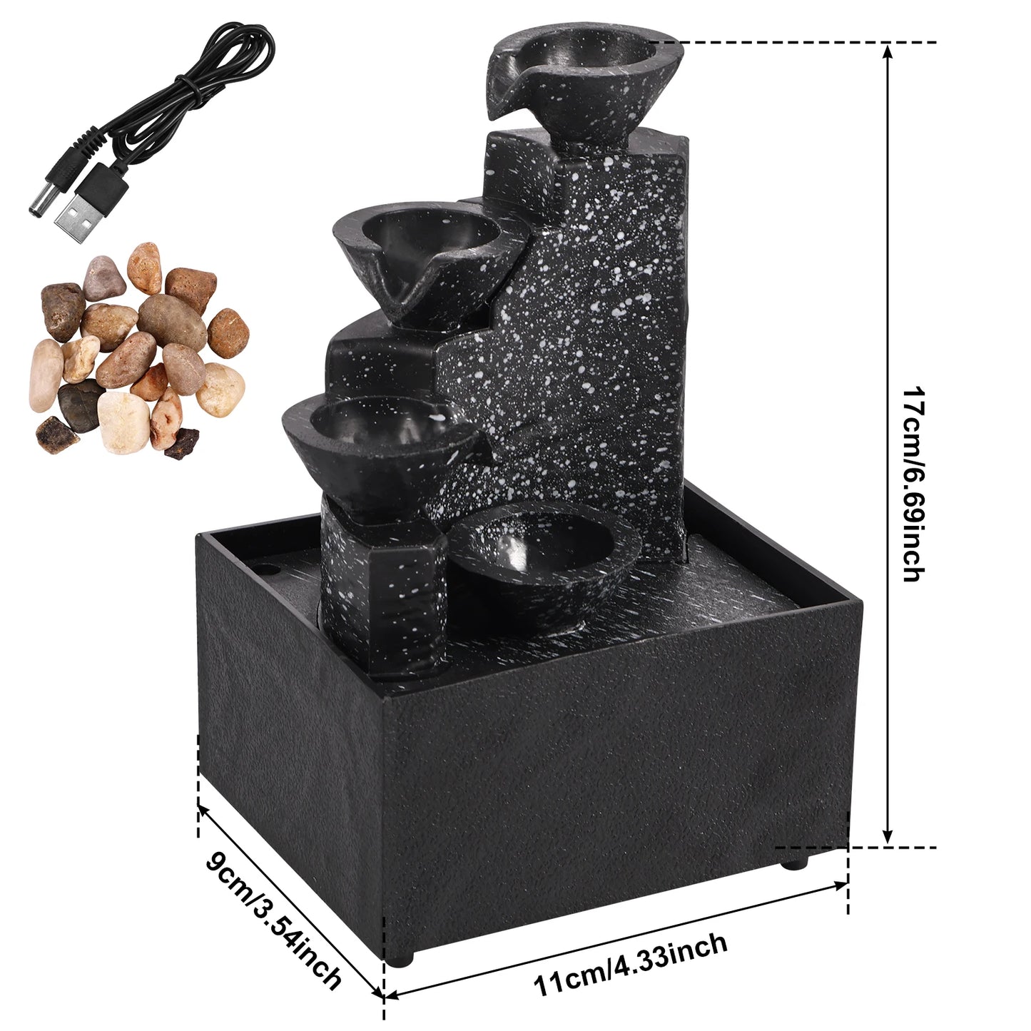 Tranquil Glow: LED Candle Waterfall Fountain