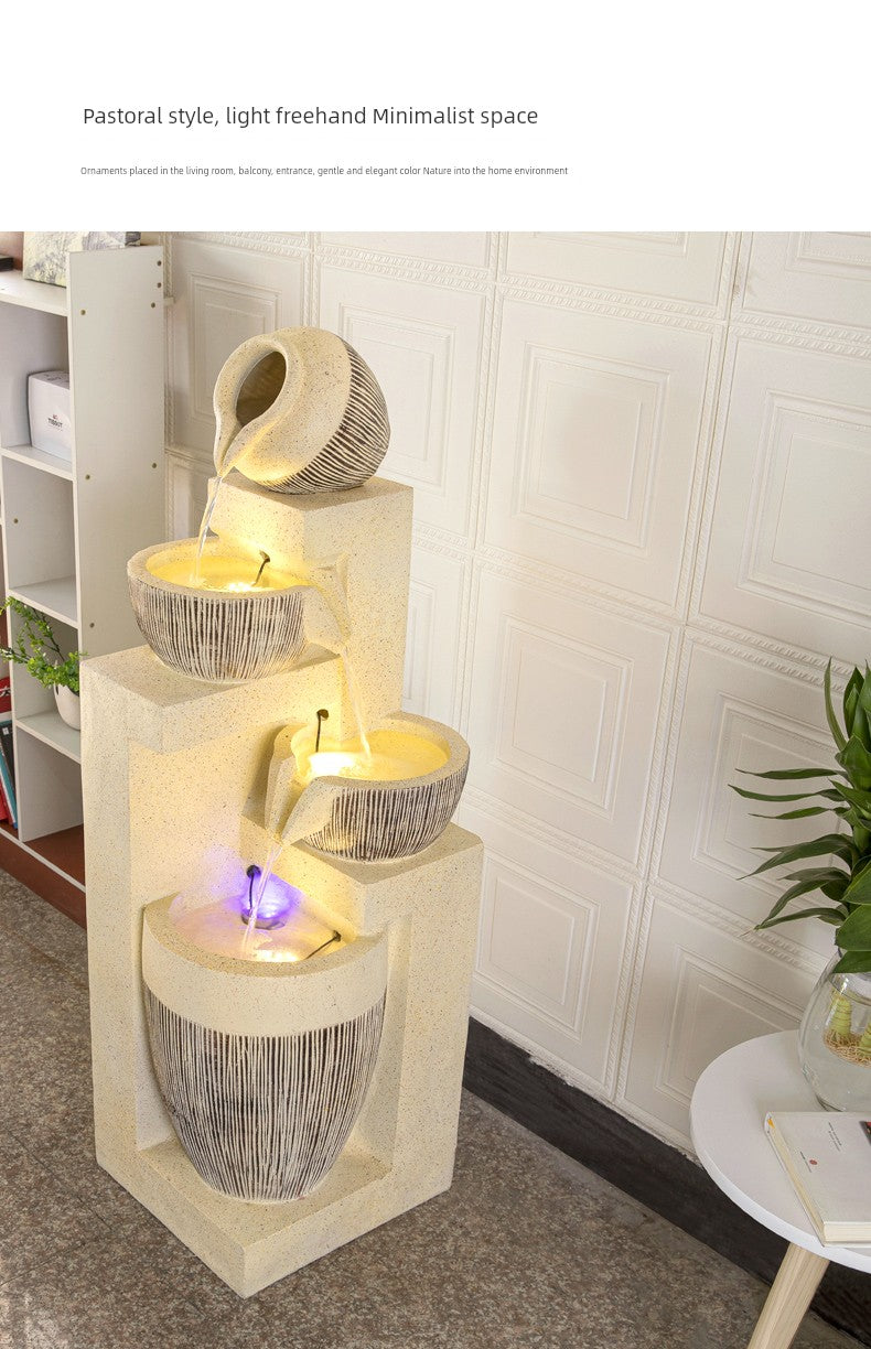 Serenity Cascade: Feng Shui Hallway Waterfall