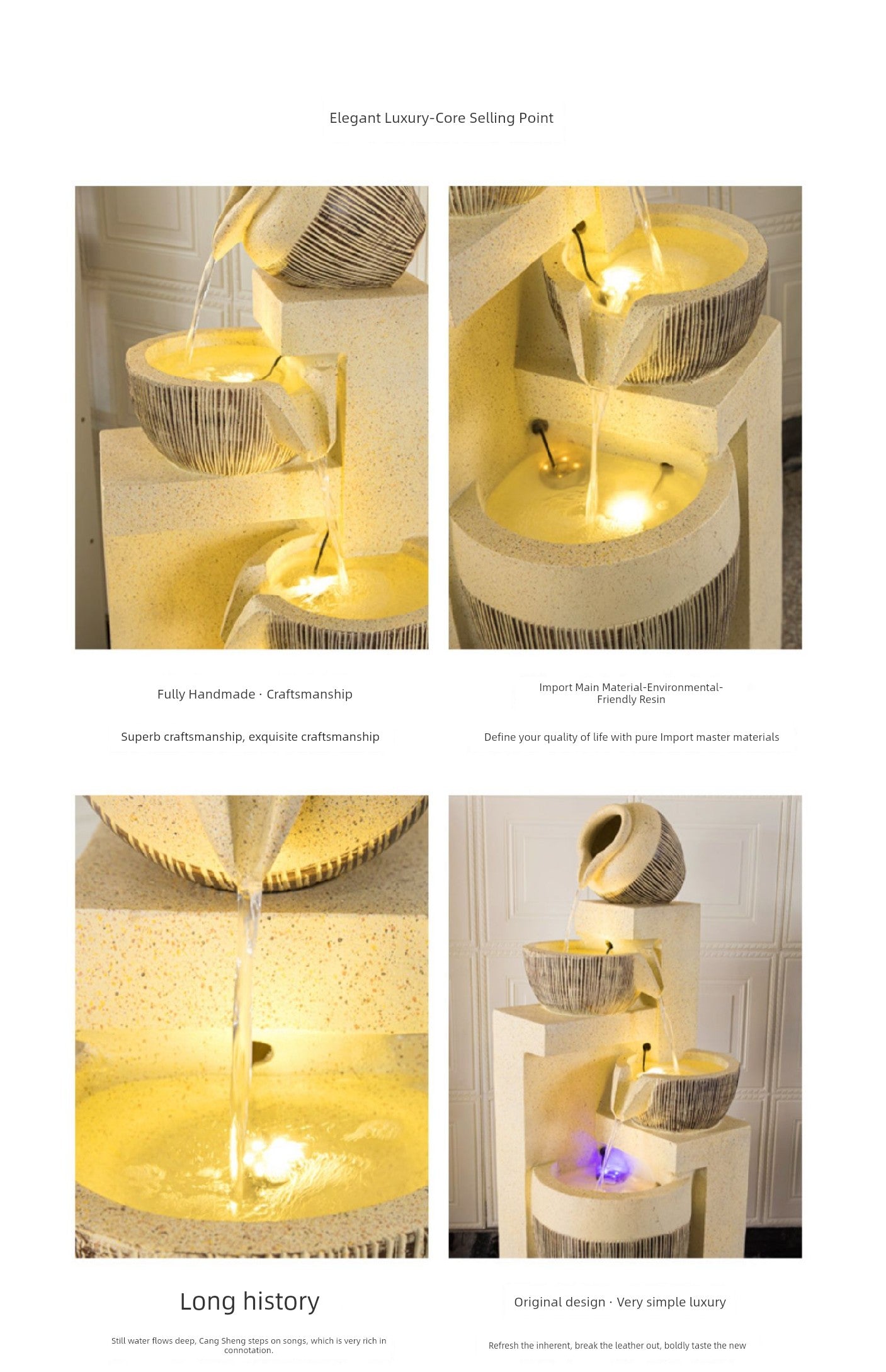 Serenity Cascade: Feng Shui Hallway Waterfall
