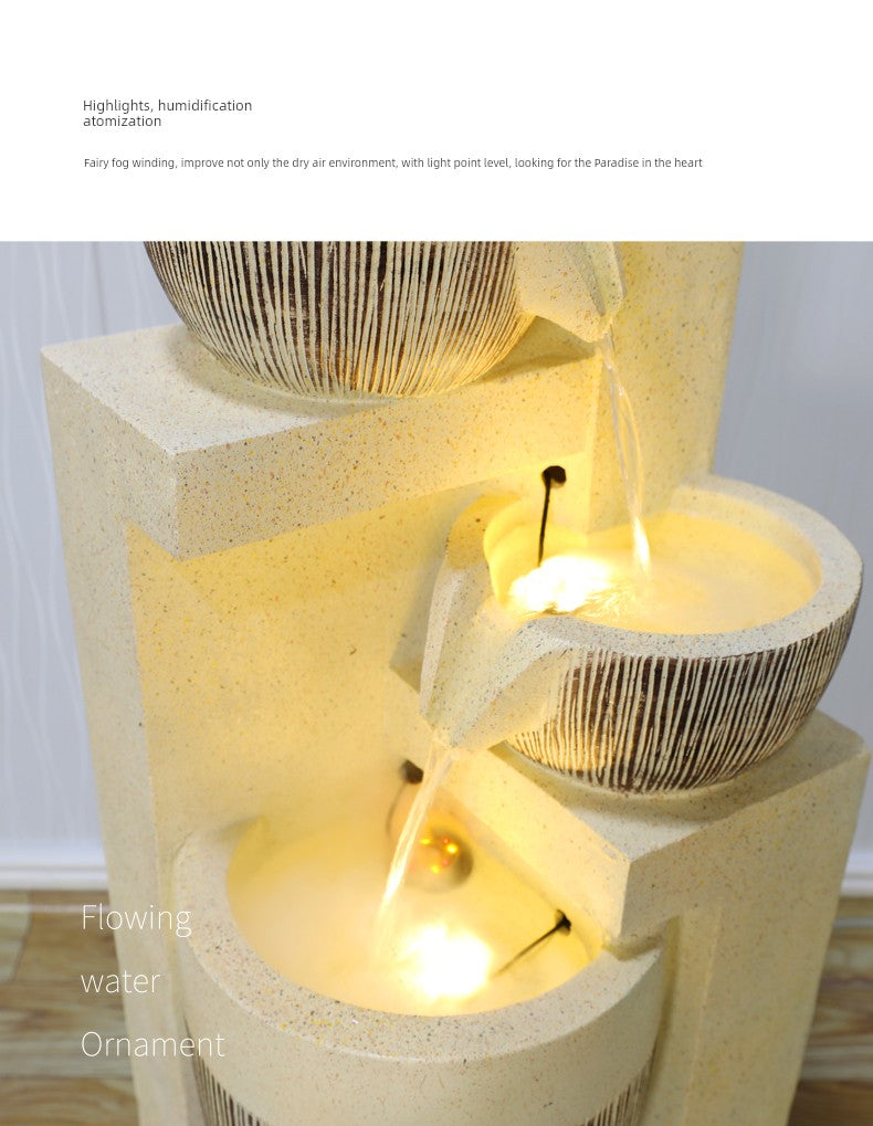 Serenity Cascade: Feng Shui Hallway Waterfall