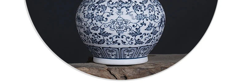 Jingdezhen Modern Blue & White Porcelain Vase