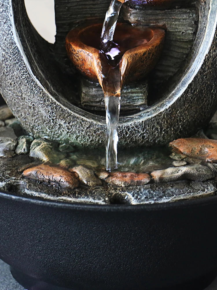 Tabletop Fountain with Light – Mini Indoor Zen Water Fountain