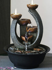 Tabletop Fountain with Light – Mini Indoor Zen Water Fountain