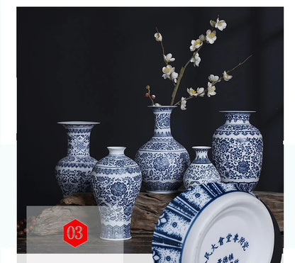 Jingdezhen Modern Blue & White Porcelain Vase
