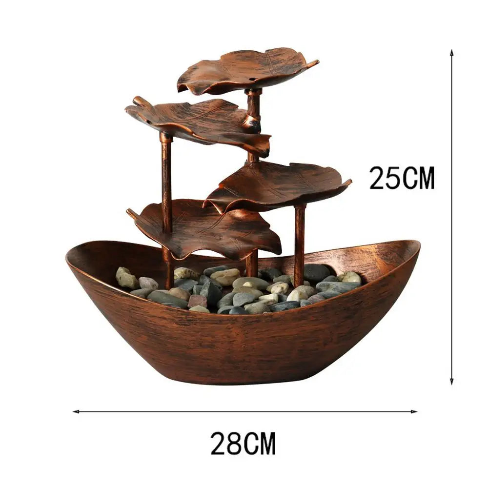 Lotus Cascade – Traditional Chinese Waterfall Fountain with Power Switch