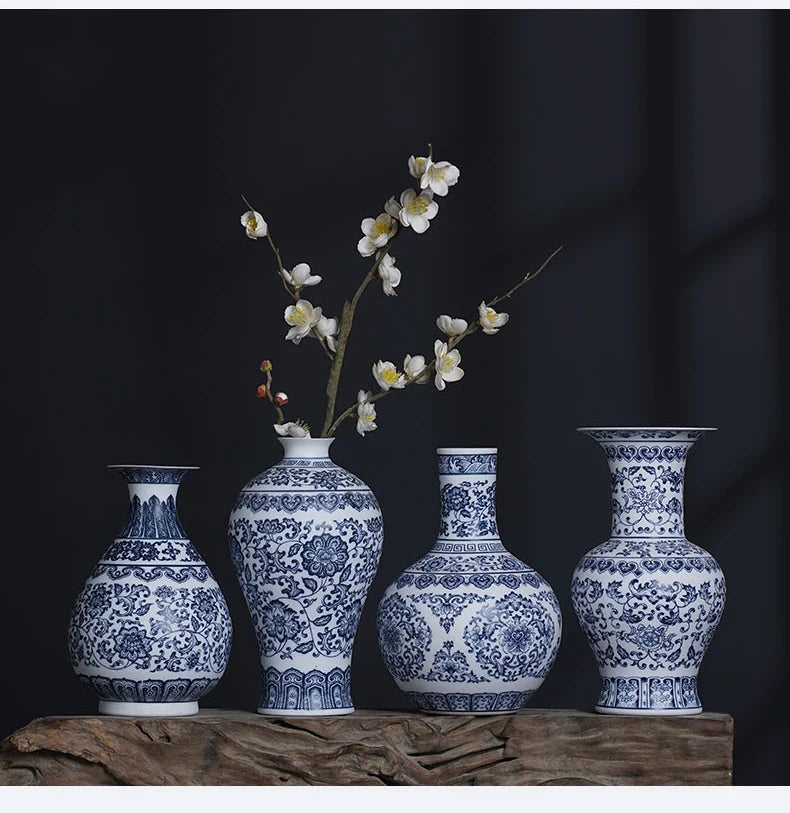 Ceramic Vase Blue And White Thin Bodied Porcelain Home Classical Shelf Bedroom Living Room Chinese Table Jingdezhen Ornaments