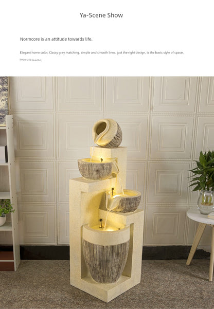 Serenity Cascade: Feng Shui Hallway Waterfall
