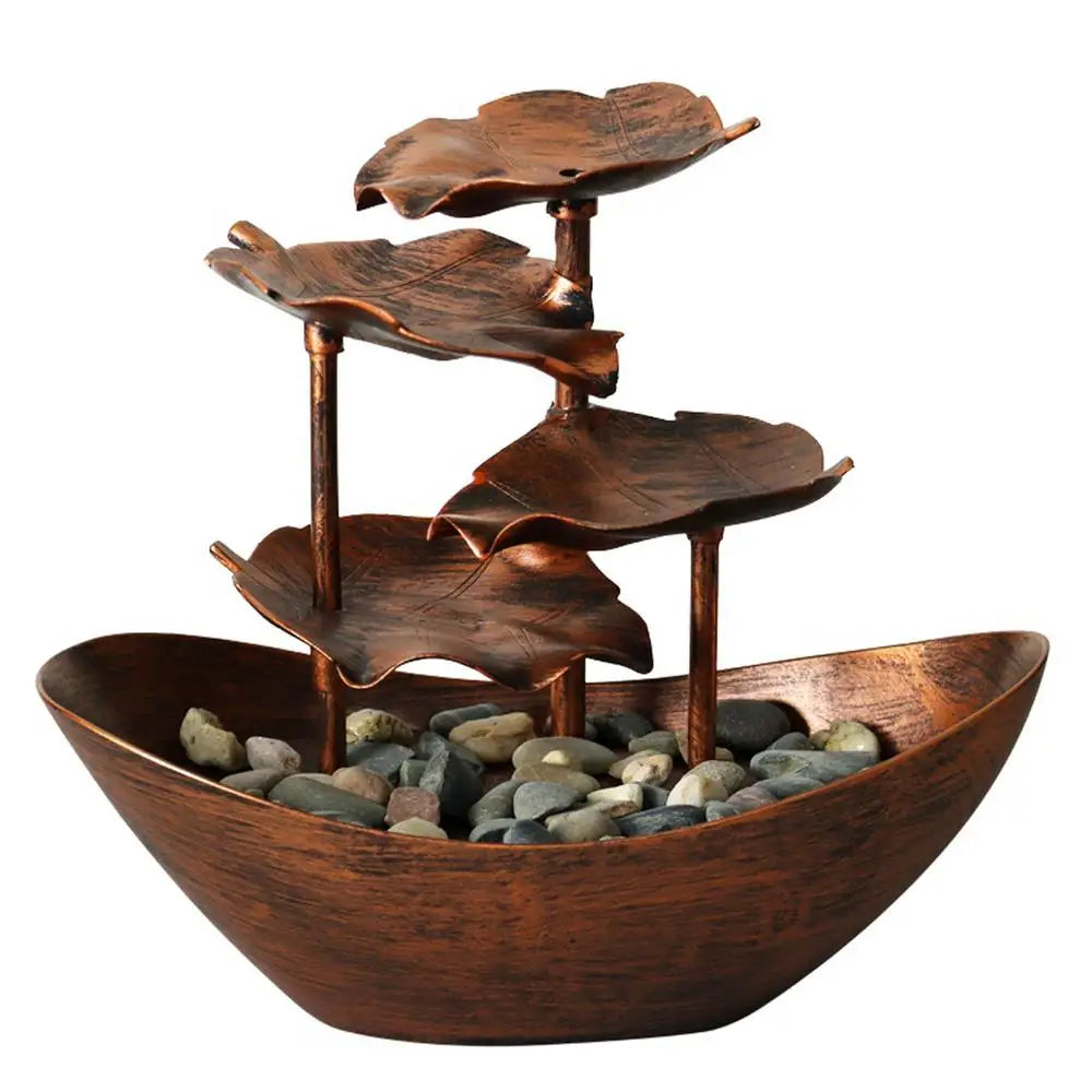 Lotus Cascade – Traditional Chinese Waterfall Fountain with Power Switch