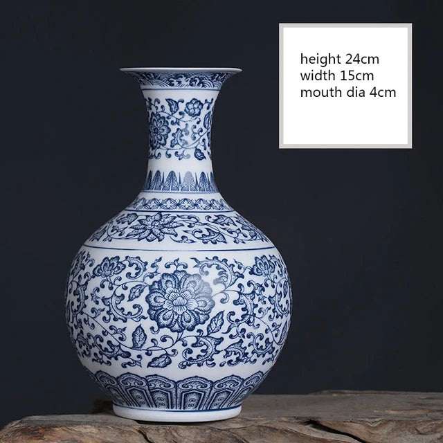 Ceramic Vase Blue And White Thin Bodied Porcelain Home Classical Shelf Bedroom Living Room Chinese Table Jingdezhen Ornaments