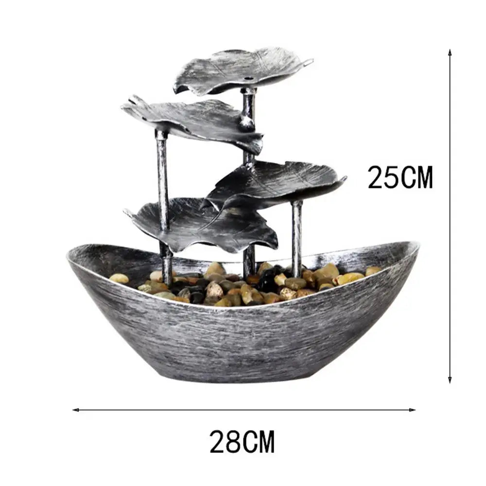 Lotus Cascade – Traditional Chinese Waterfall Fountain with Power Switch