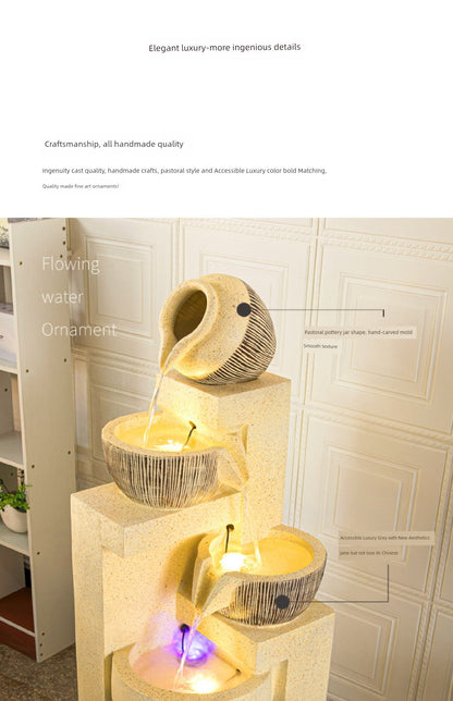 Serenity Cascade: Feng Shui Hallway Waterfall