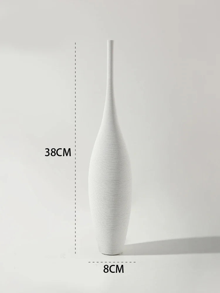 Handmade Black & White Zen Vase – Minimalist Modern Ceramic Art