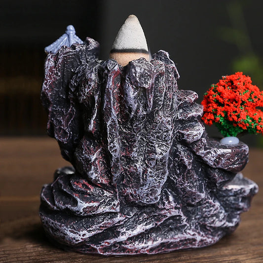 Zen Cascade: Handcrafted Mountain Mist Incense Fountain