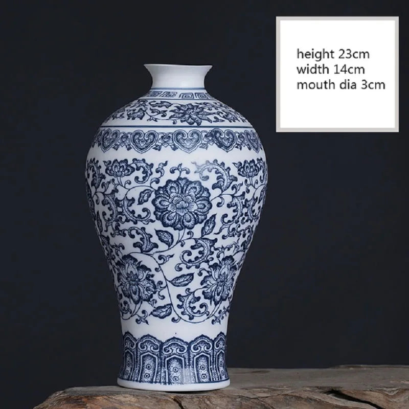 Ceramic Vase Blue And White Thin Bodied Porcelain Home Classical Shelf Bedroom Living Room Chinese Table Jingdezhen Ornaments