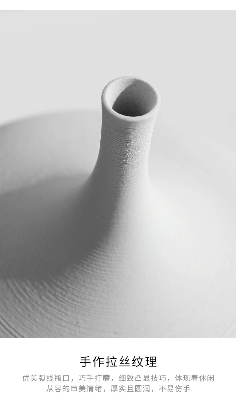 Handmade Black & White Zen Vase – Minimalist Modern Ceramic Art