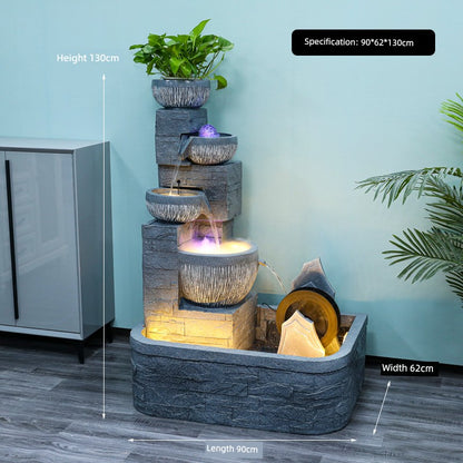 Serenity Cascade: Feng Shui Hallway Waterfall