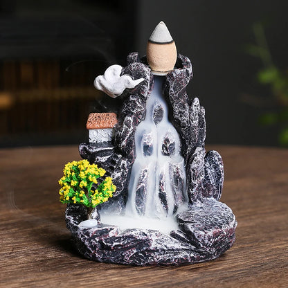 Zen Cascade: Handcrafted Mountain Mist Incense Fountain
