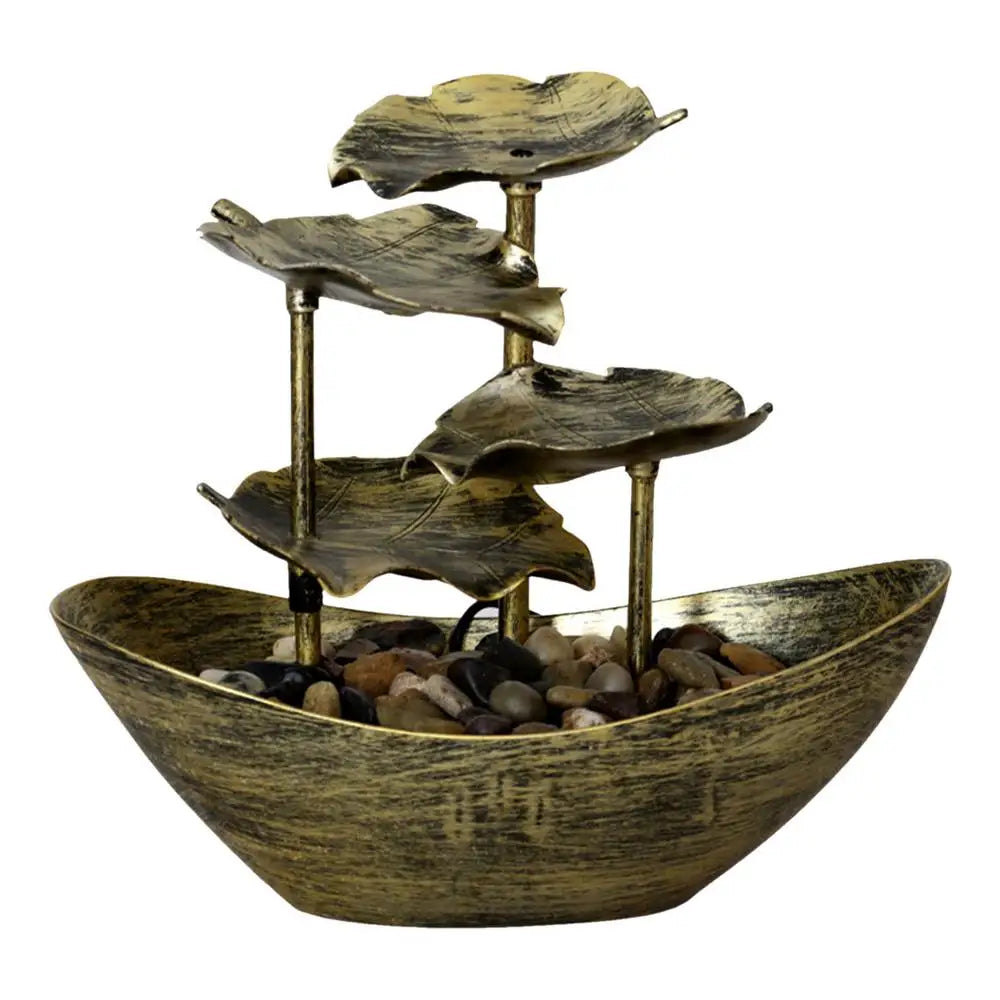 Lotus Cascade – Traditional Chinese Waterfall Fountain with Power Switch