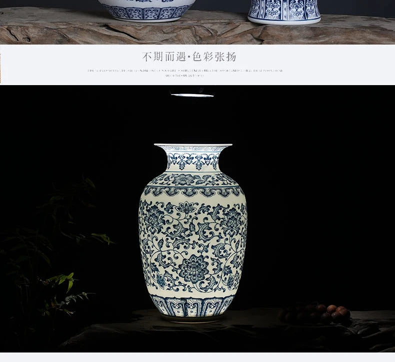 Ceramic Vase Blue And White Thin Bodied Porcelain Home Classical Shelf Bedroom Living Room Chinese Table Jingdezhen Ornaments