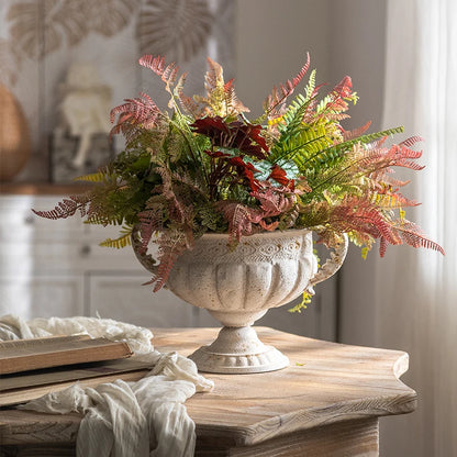 Rustic French Iron Vase – Timeless Elegance