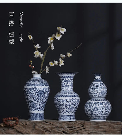 Jingdezhen Modern Blue & White Porcelain Vase
