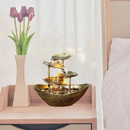 Lotus Cascade – Contemporary Serenity Fountain