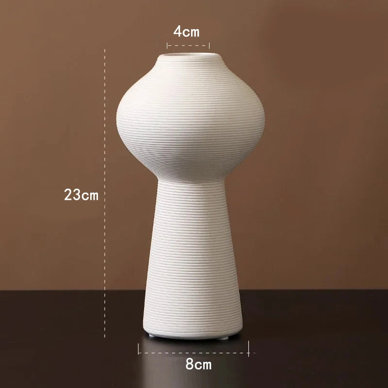 Handmade Black & White Zen Vase – Minimalist Modern Ceramic Art