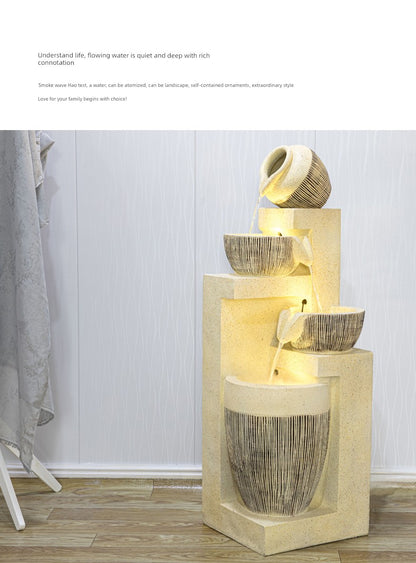 Serenity Cascade: Feng Shui Hallway Waterfall