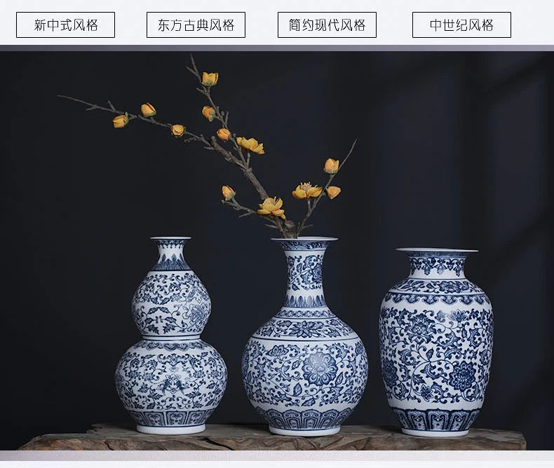 Ceramic Vase Blue And White Thin Bodied Porcelain Home Classical Shelf Bedroom Living Room Chinese Table Jingdezhen Ornaments