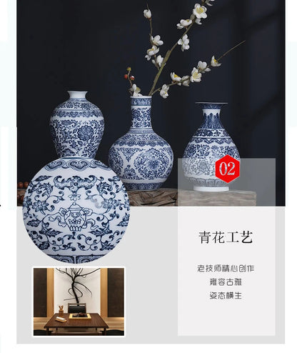 Jingdezhen Modern Blue & White Porcelain Vase